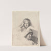 Three Heads of Women, One Lightly Etched by Rembrandt van Rijn