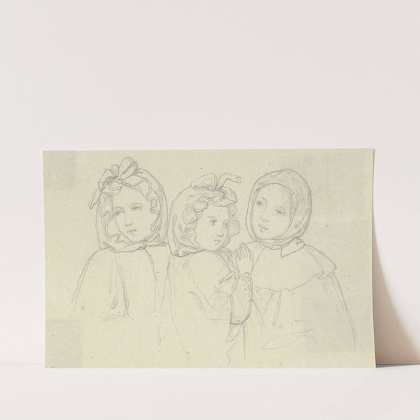 Three hooded children by Marie Ellenrieder