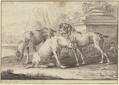 Three hunting dogs (1721)