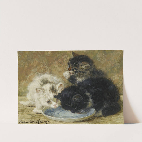Three kittens by Henriëtte Ronner-Knip