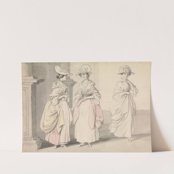 Three Ladies Standing on a Terrace by James Roberts