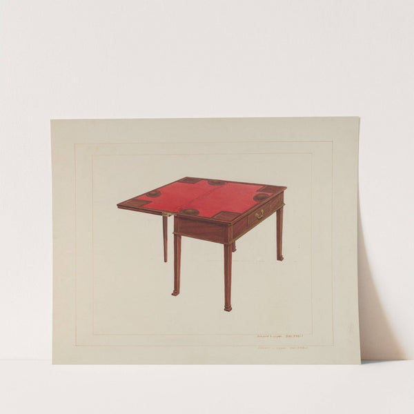 Three Leaf Gaming Table by Edward L. Loper