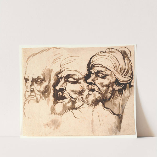 Three male heads by Peter Paul Rubens