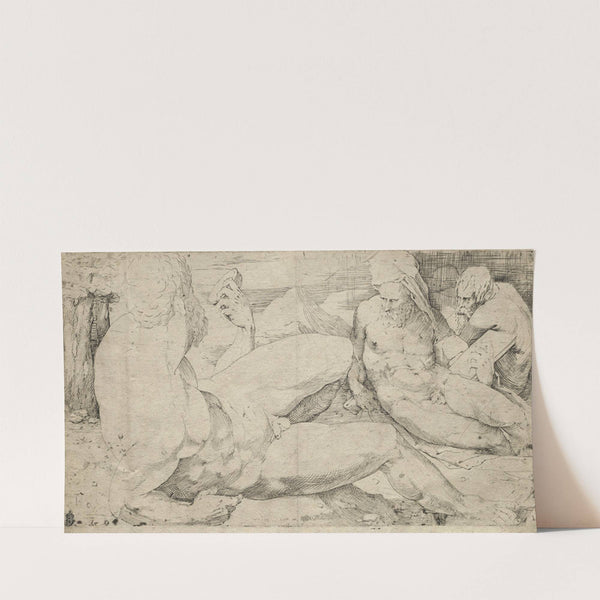 Three Male Nudes (second quarter 1500s) by Domenico Beccafumi