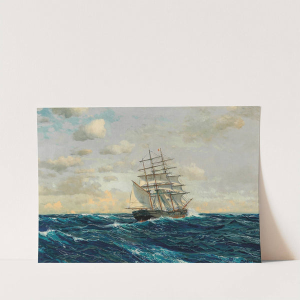 Three-Master on the High Seas by Michael Zeno Diemer