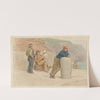 Three Men and Two Boys Sitting on a Pier by Robert Barnes