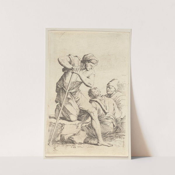 Three Men in Conversation by Salvator Rosa