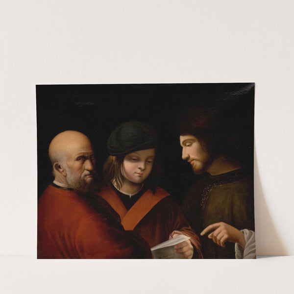 Three Men Reading a Musical Score by Pierre Carloni