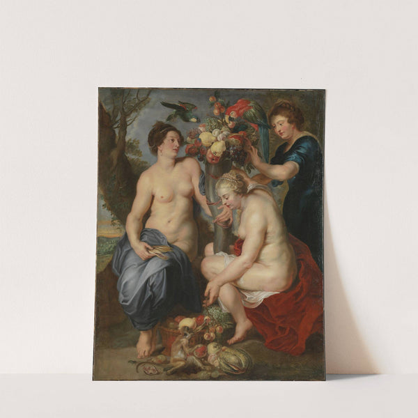 Three Nymphs with the Horn of Plenty by Anonymous