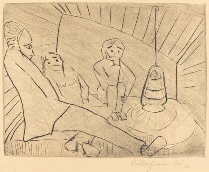 Three People in an Atelier (1920)