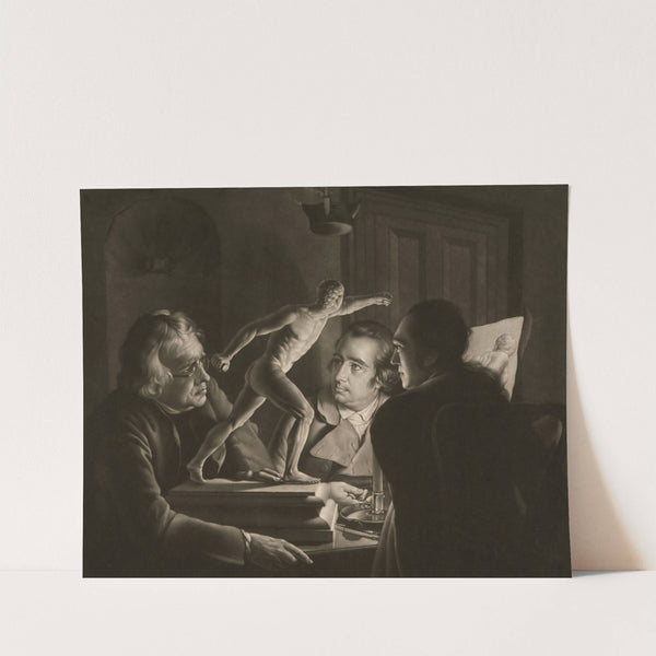 Three Persons viewing the Gladiator by Candlelight (1769) by Joseph Wright of Derby