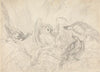 Three Pheasants Surrounding an Owl