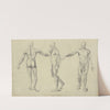 Three poses of musculature by M.A. Nattali