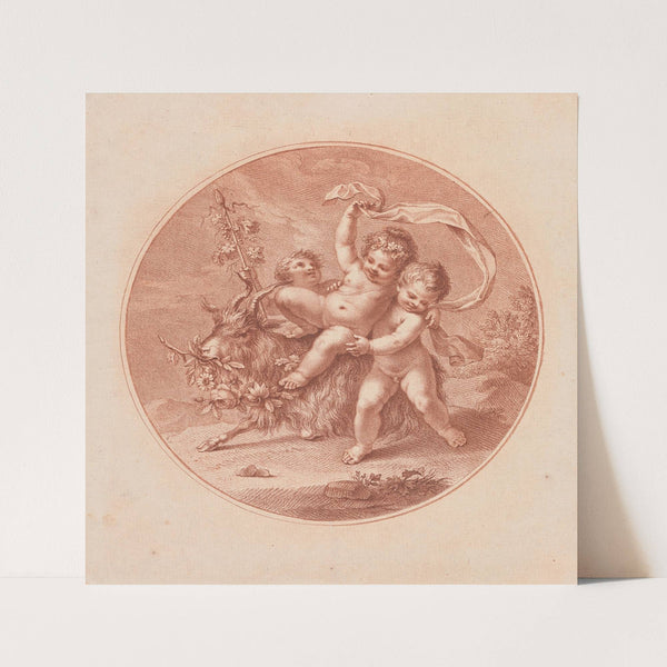 Three Putti And A Goat (ca.1785) by Giovanni Battista Cipriani