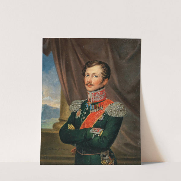 Three-Quarter Length Portrait Of The Major General Of The Imperial Russian Army Pavel Yakovlevich (Paul Andreas) Von Rennenkampff (Helmet, Livonia 1790–1857 Saint Petersburg) by Leopold Fertbauer