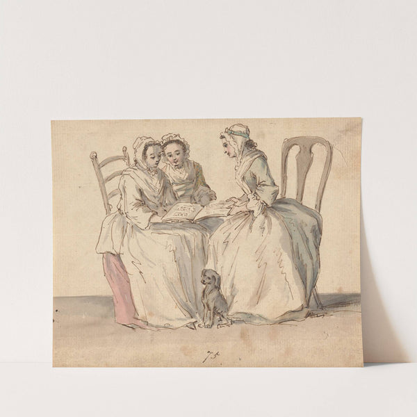 Three Seated Ladies by Louis Philippe Boitard