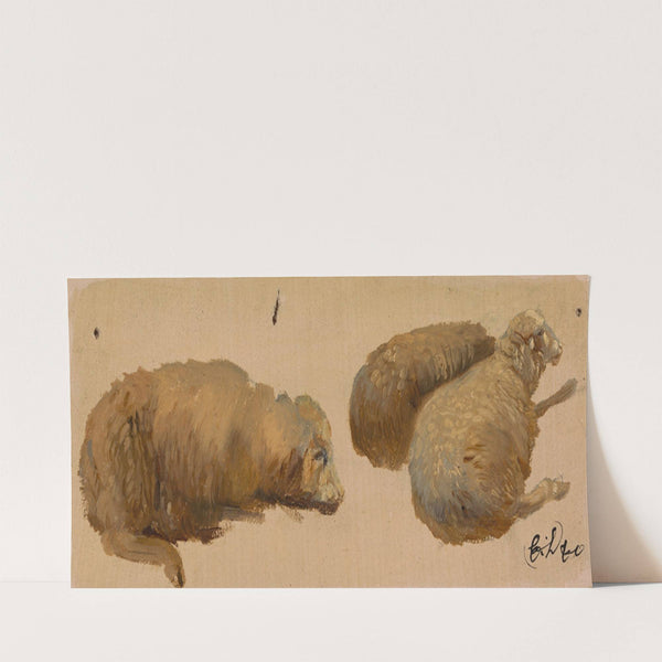 Three Sheep at Rest by Sir Edwin Henry Landseer