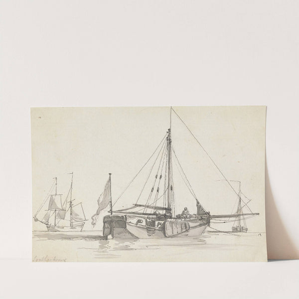 Three Ships by Philip James de Loutherbourg