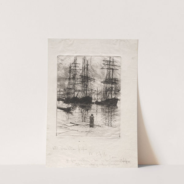 Three Ships, Venice (1880) by Otto Henry Bacher