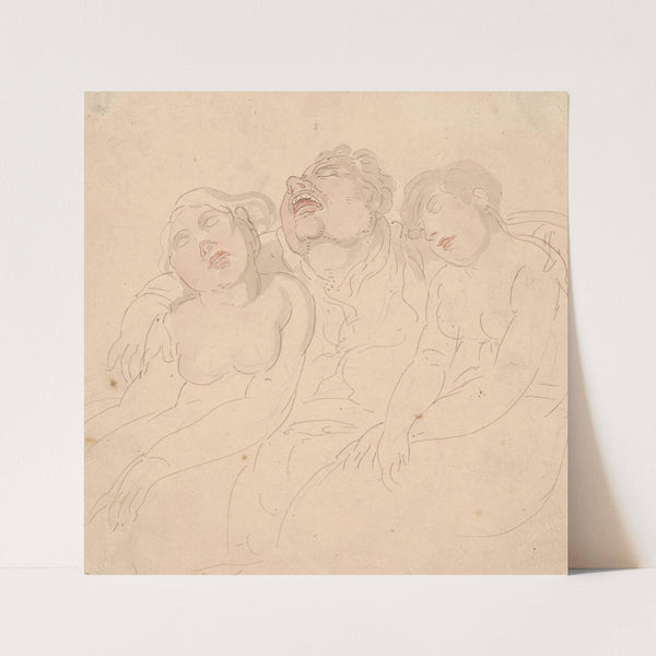 Three sleeping figures (ca. 1780–1825) by Thomas Rowlandson