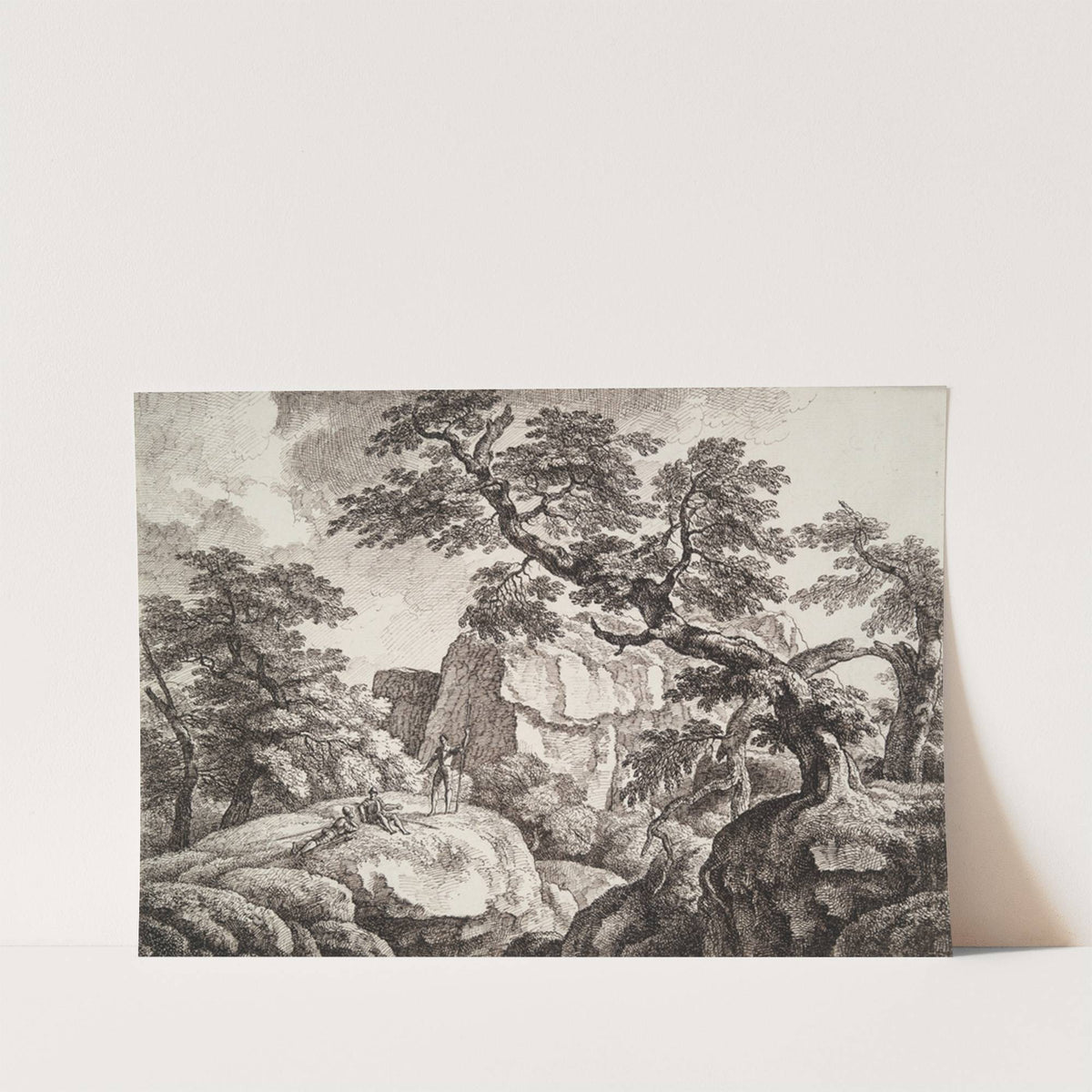 Three Soldiers in a Hilly Landscape by Carl Wilhelm Kolbe the elder