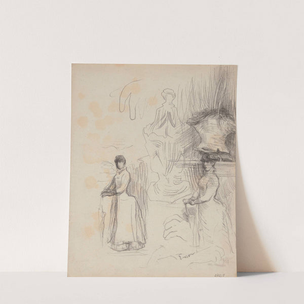 Three Studies of a Lady with Parasol by James Ensor