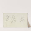 Three studies of children by Jakob Becker
