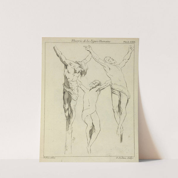 Three studies of crucified figures by Peter Paul Rubens