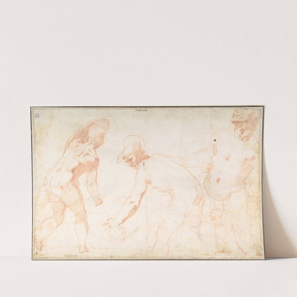 Three Studies of Soldiers by Taddeo Zuccaro