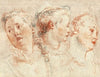 Three Studies Of The Head Of A Woman