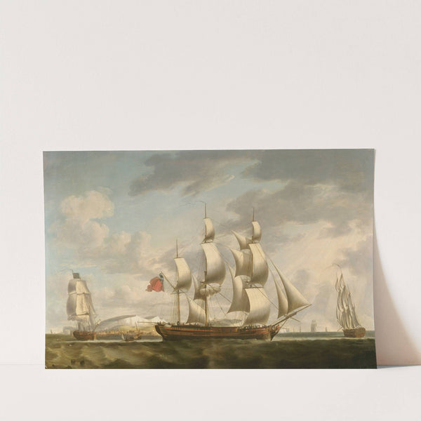 Three Views of 'Amity Hall' With a View of Dover and the White Cliffs by Robert Dodd