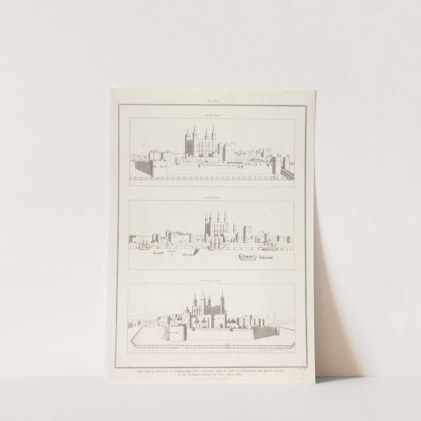 Three Views of the Tower of London by James Basire the younger