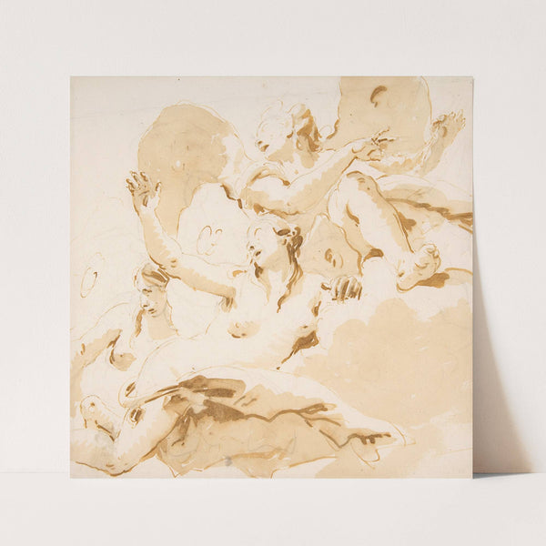 Three Winged Female Figures (1696–1770) by Giovanni Battista Tiepolo