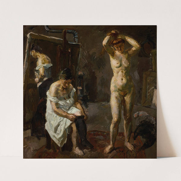 Three Women in the Studio (1908) by Max Beckmann