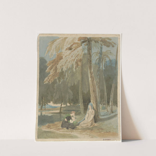 Three Women Seated by a Wooded Lake (c. 1826) by Francis Danby