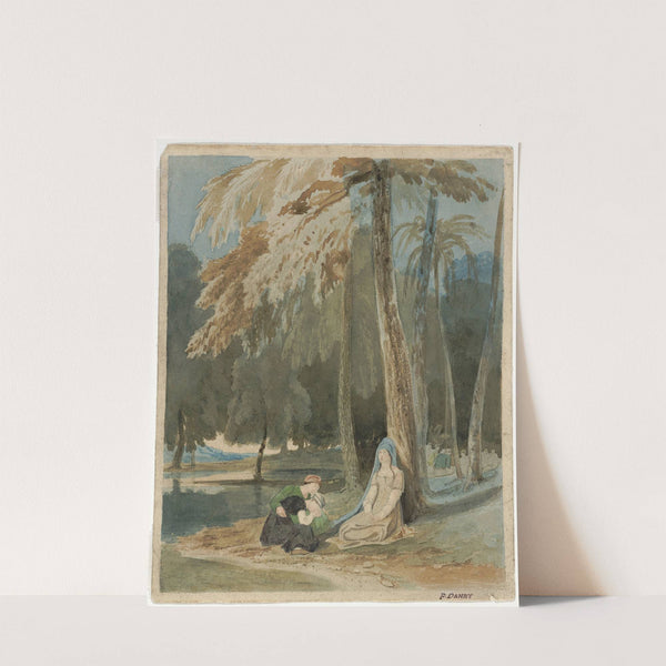 Three Women Seated by a Wooded Lake (c. 1826) by Francis Danby