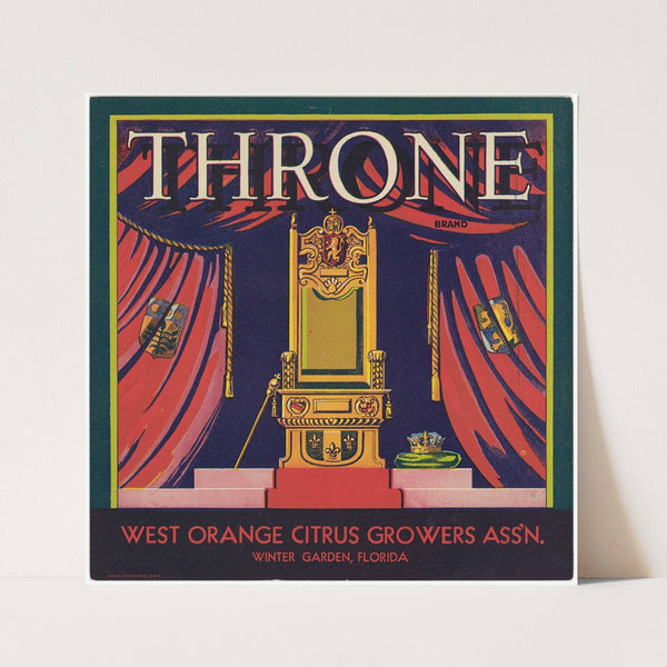 Throne Brand Citrus Label (1930s)