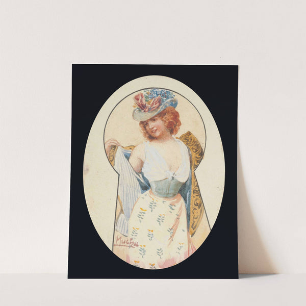 Through the keyhole by Alphonse Mucha