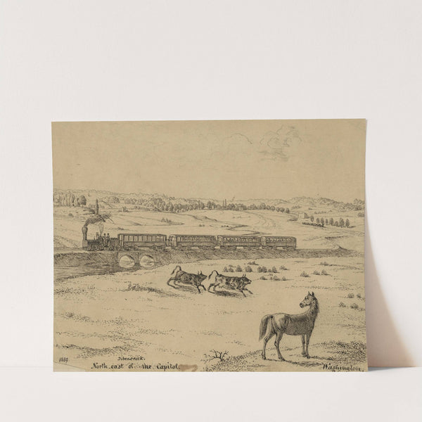 Tiber Creek north-east of the Capitol. Washington, D.C. by Augustus Köllner