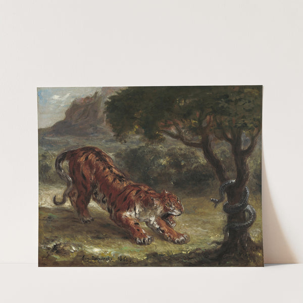 Tiger and Snake (1862) by Eugène Delacroix