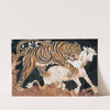 Tiger attacking a calf by Anonymous