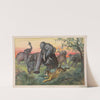 Tiger attacking herd of wild elephants (1890) by Calvert Litho. Co