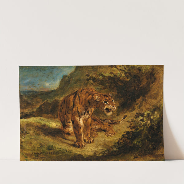 Tiger On The Look-Out by Eugène Delacroix