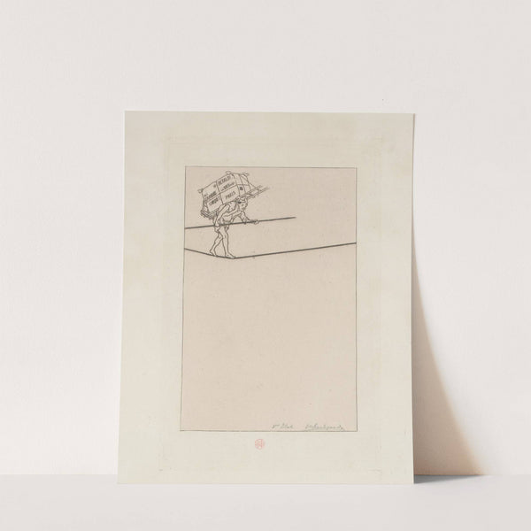 Tightrope walker with package on his back (1856-1897) by Henri-Charles Guérard