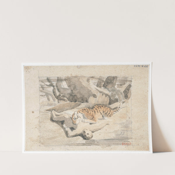 Tigre dévorant un homme (19th century) by Antoine-Louis Barye