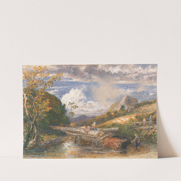 Timber Wagon Crossing a Stream by Samuel Palmer