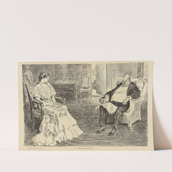 Time for reflection (1900-1905) by Charles Dana Gibson