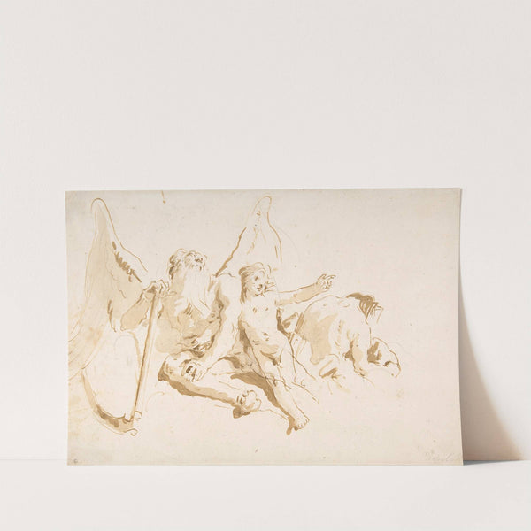 Time Seated, with Two Attendant Figures (1696–1770) by Giovanni Battista Tiepolo