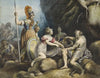 Timon of Athens, IV, 3, Timon giving away the gold to Phrynia and Timandra. (1829)