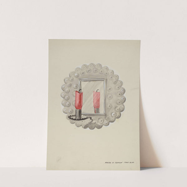 Tin-Mirror Candle Sconce by Majel G. Claflin